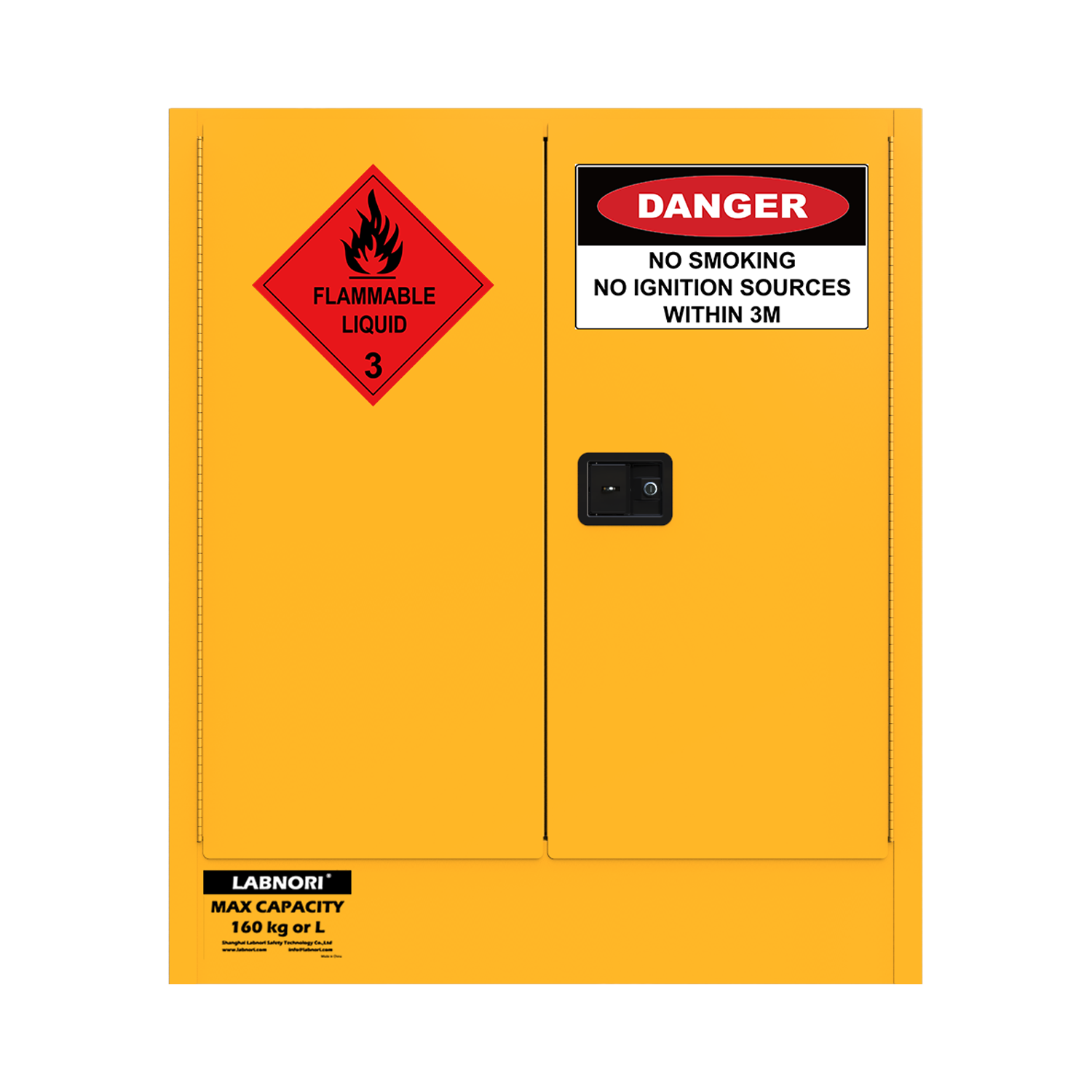 Flammable Liquids Storage Cabinet 160L 2 Doors 2 Shelves FSC160A