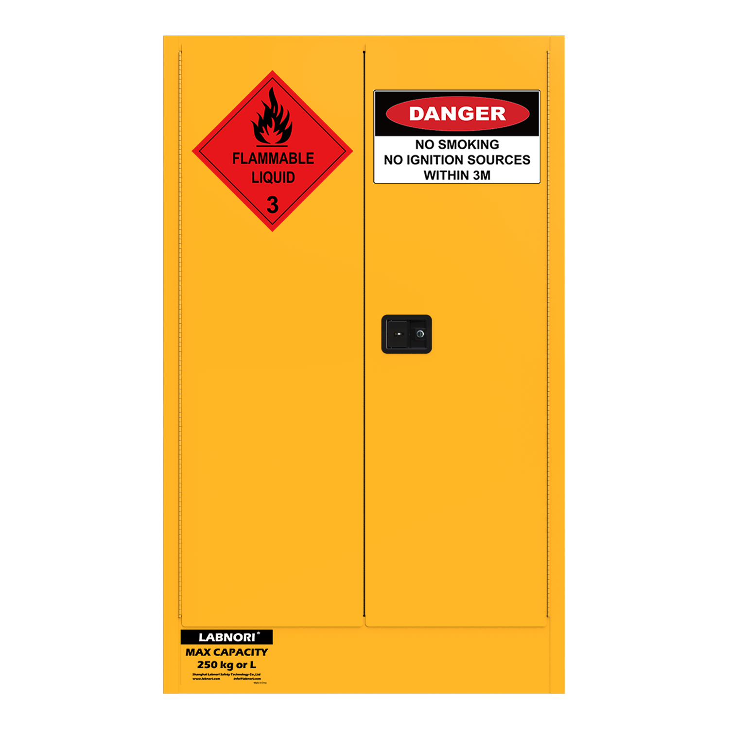 Flammable Liquids Storage Cabinet 250L 2 Doors 3 Shelves FSC250A