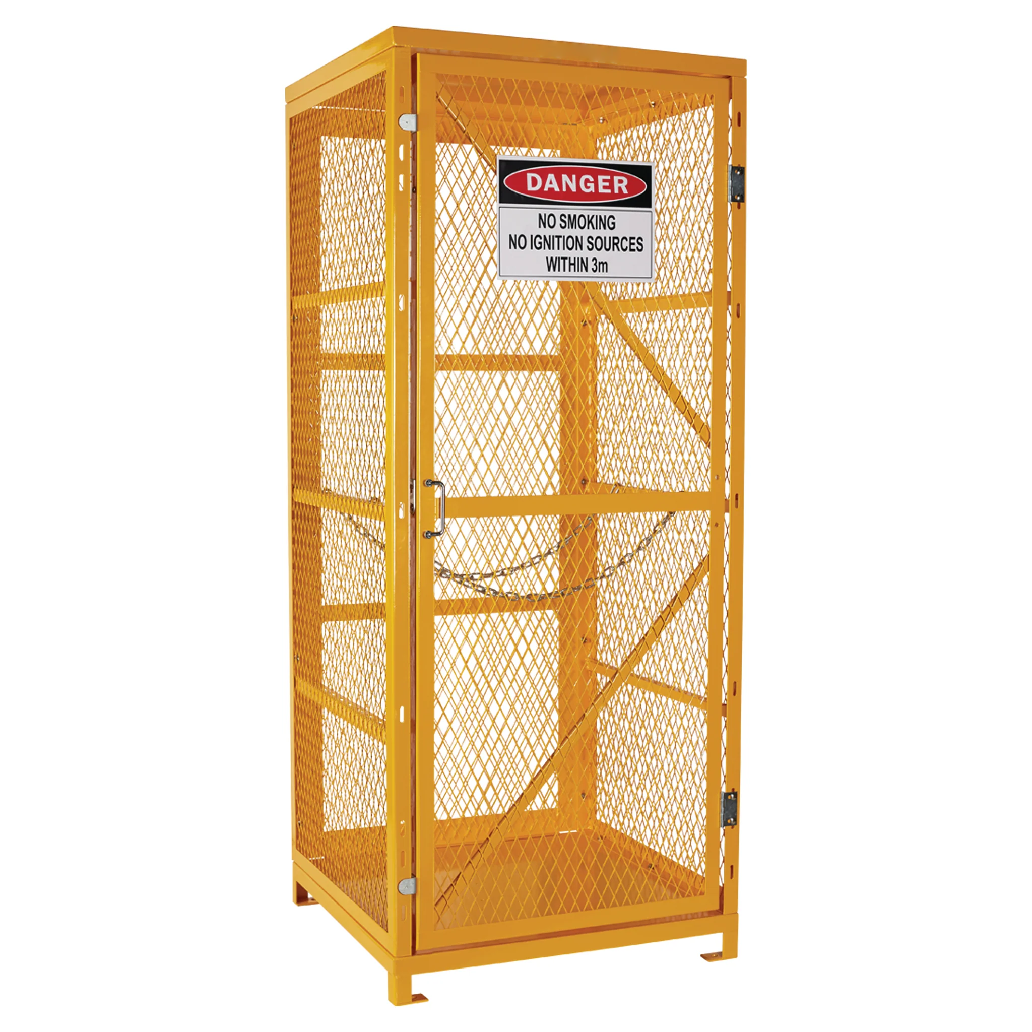 LABNORI Gas Cylinder Storage Cage. 1 Storage Level Up To 9 G-Sized Cylinders GCC9G