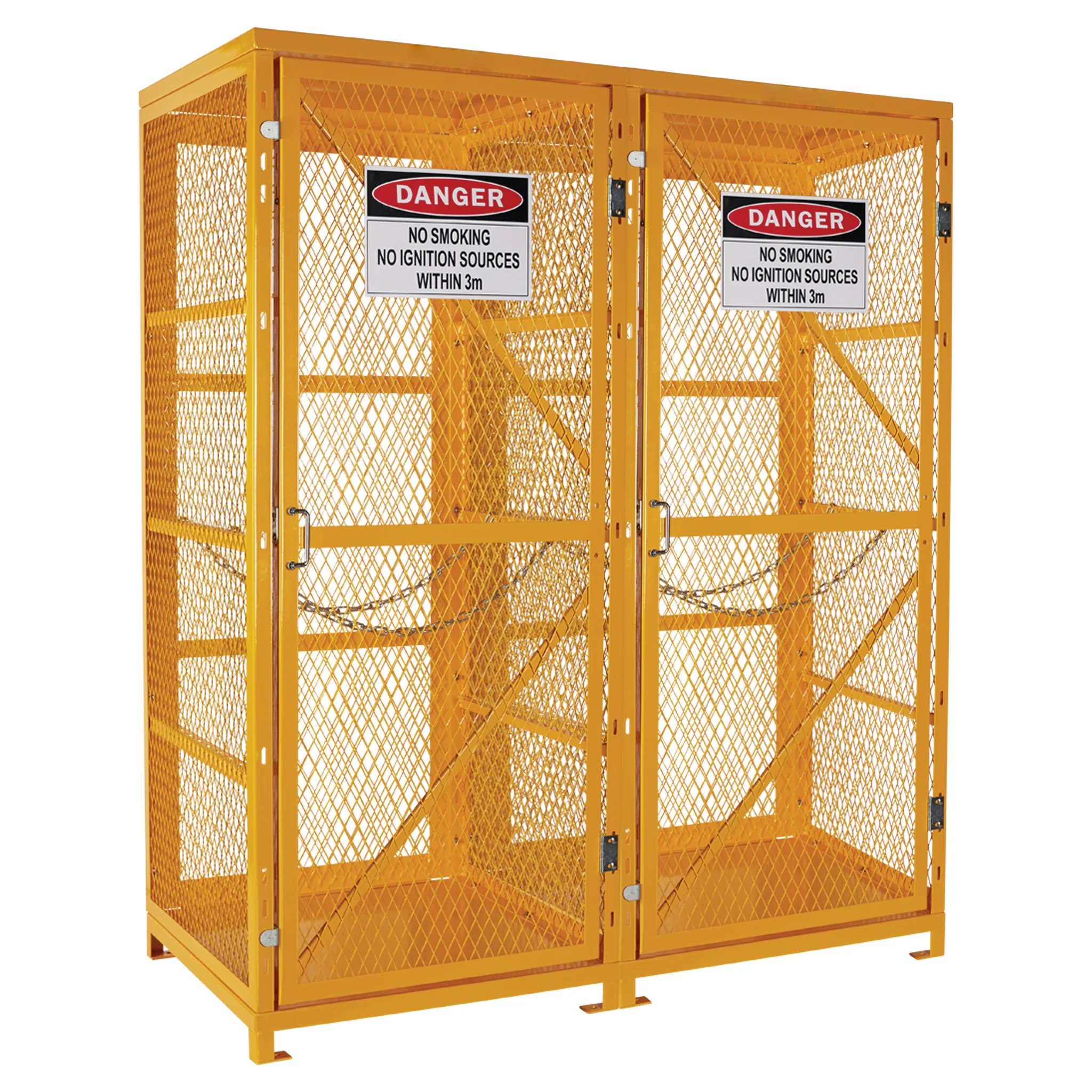 LABNORI Gas Cylinder Storage Cage. 1 Storage Level Up To 18 G-Sized Cylinders GCC18G