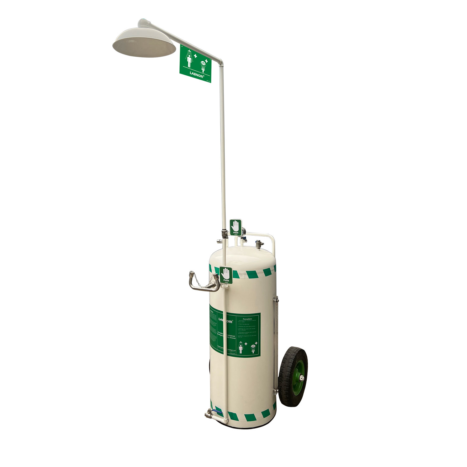 Labnori 140L Portable Self-Contained Emergency Safety Shower and Eyewash with Epoxy Coating SS3140W